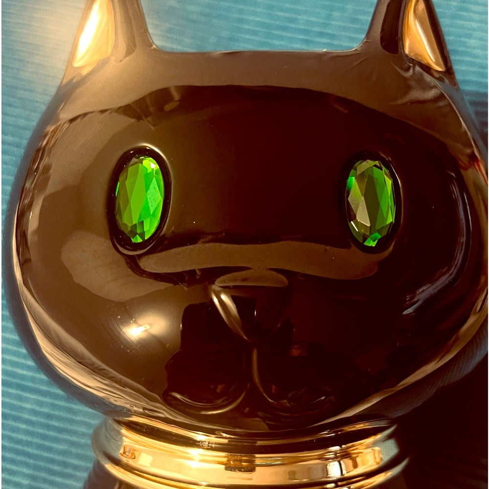 B&BW black cat ceramic candle holder